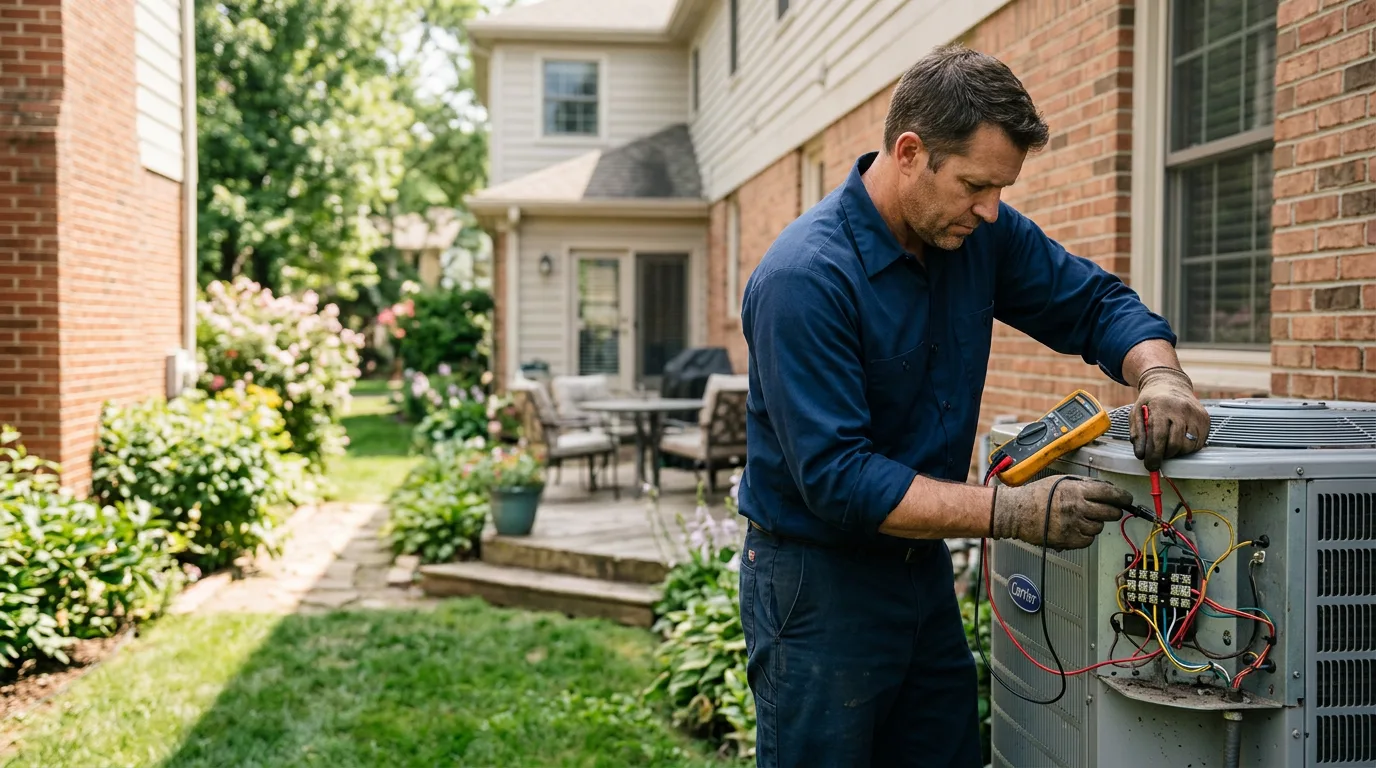 HVAC technician working near Muncie, IN
